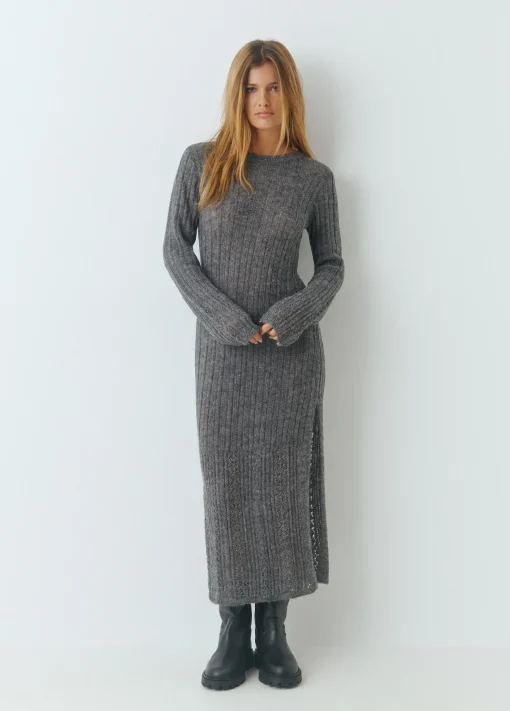 Vestido calado manga larga*Brownie New