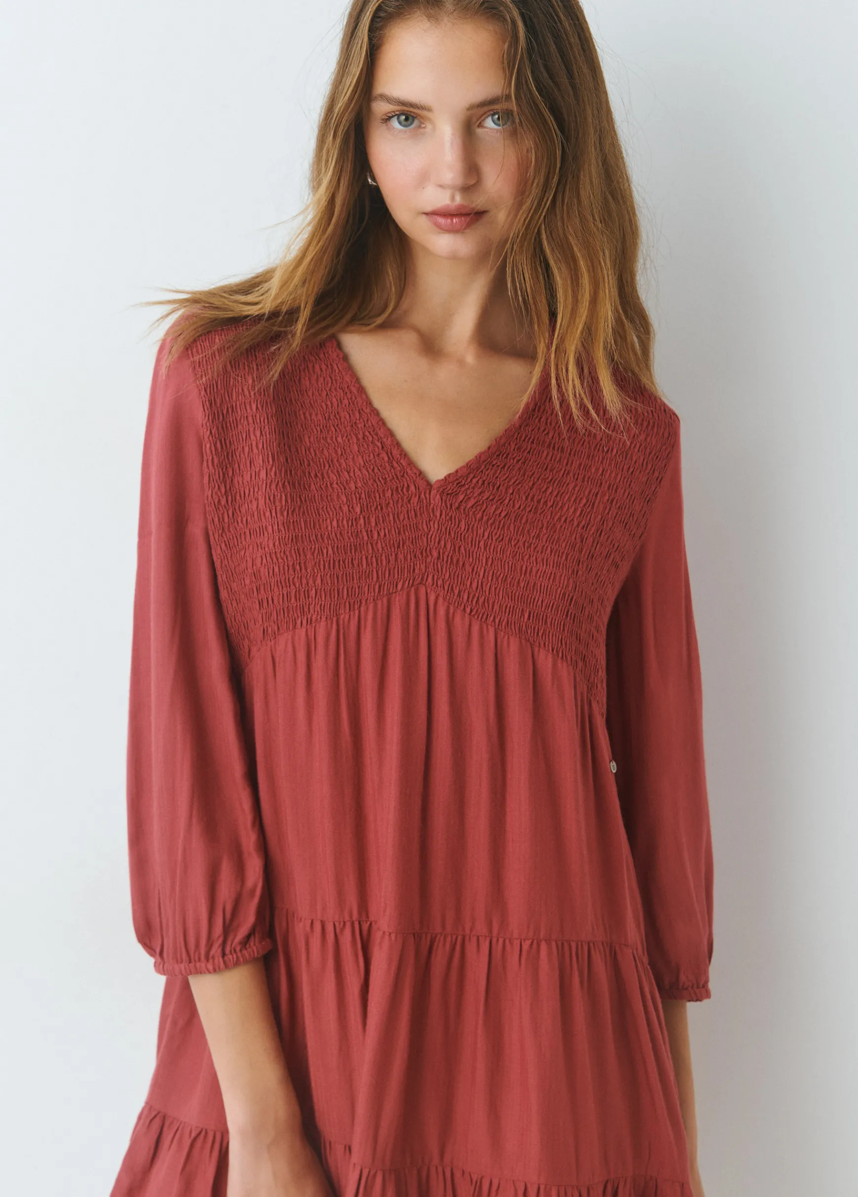 Vestido corto liso*Brownie Sale