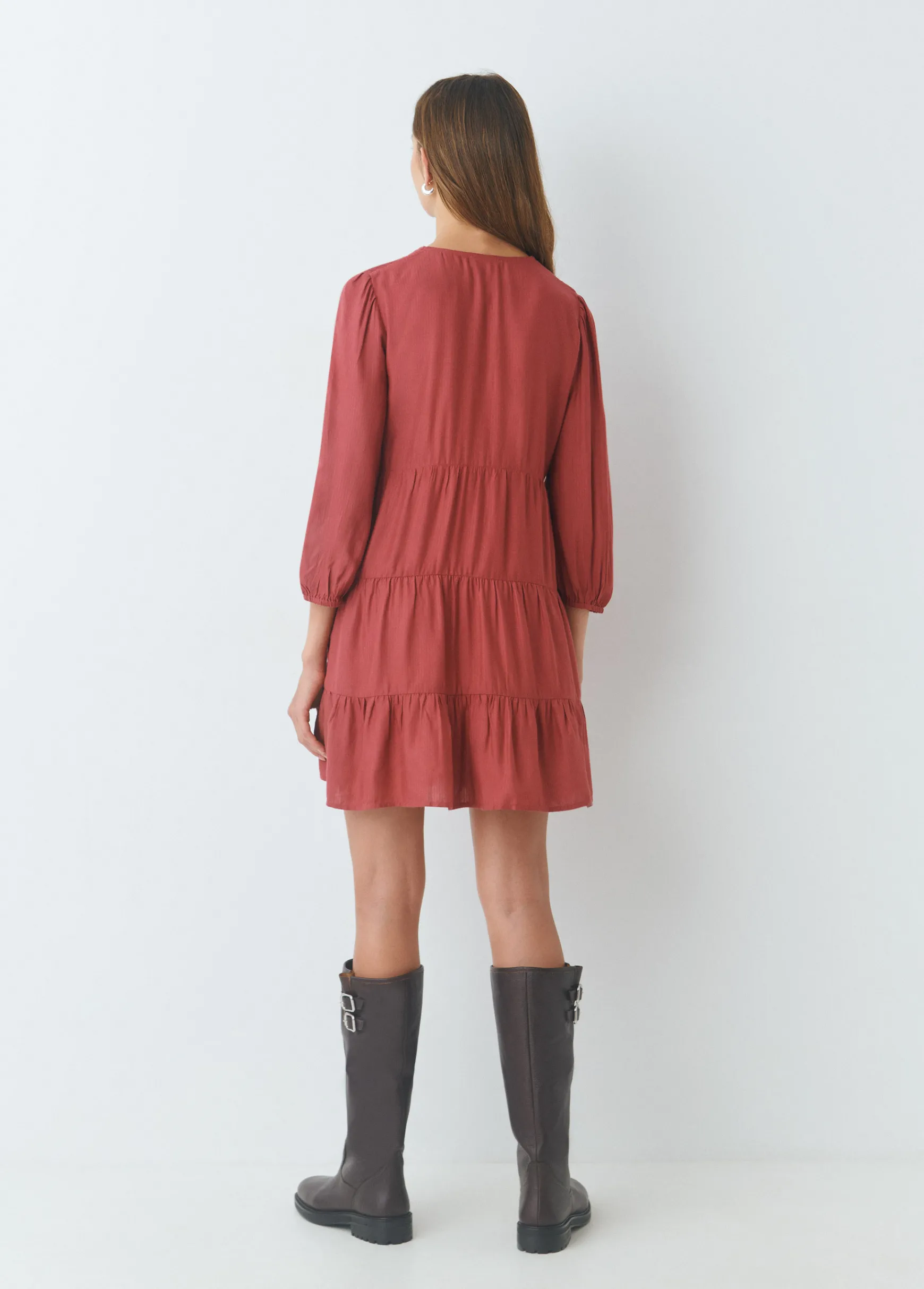 Vestido corto liso*Brownie Sale