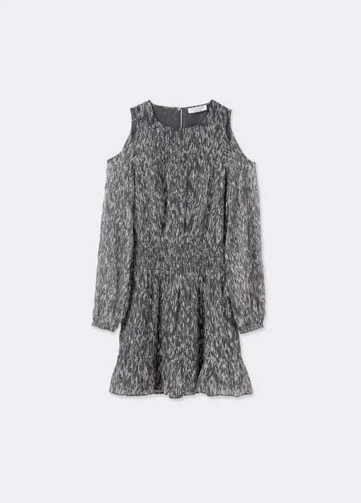 Vestido cut out brillo estampado*Brownie