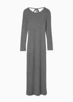 Vestido rib midi*Brownie New