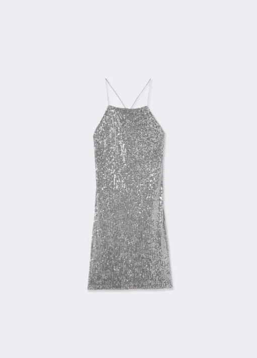 Vestido tirantes lentejuelas plateadas*Brownie Hot